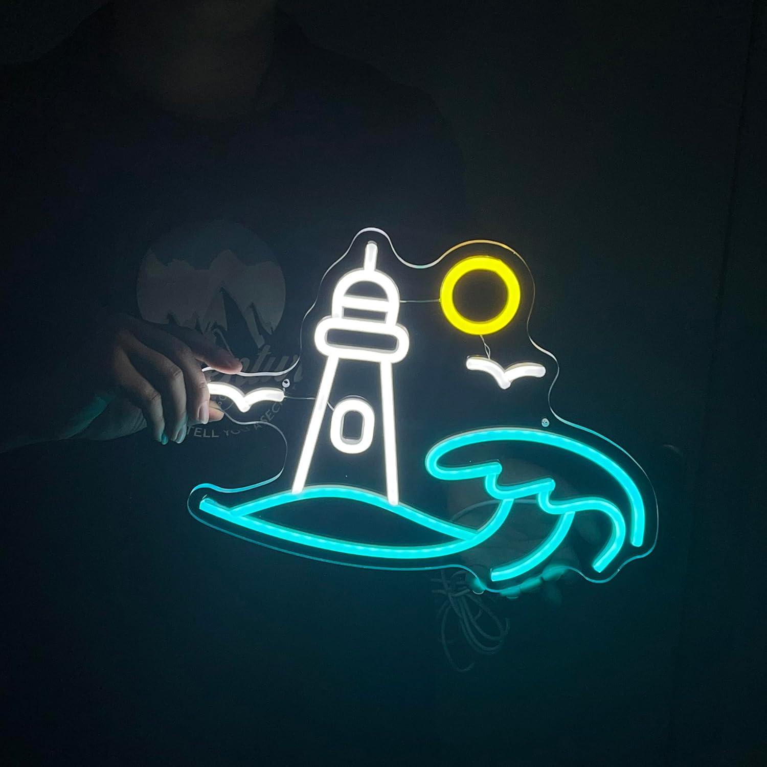 Leuchtturm-Szene Neon-Schild S – Neon Sign Party Bewertung und Preis