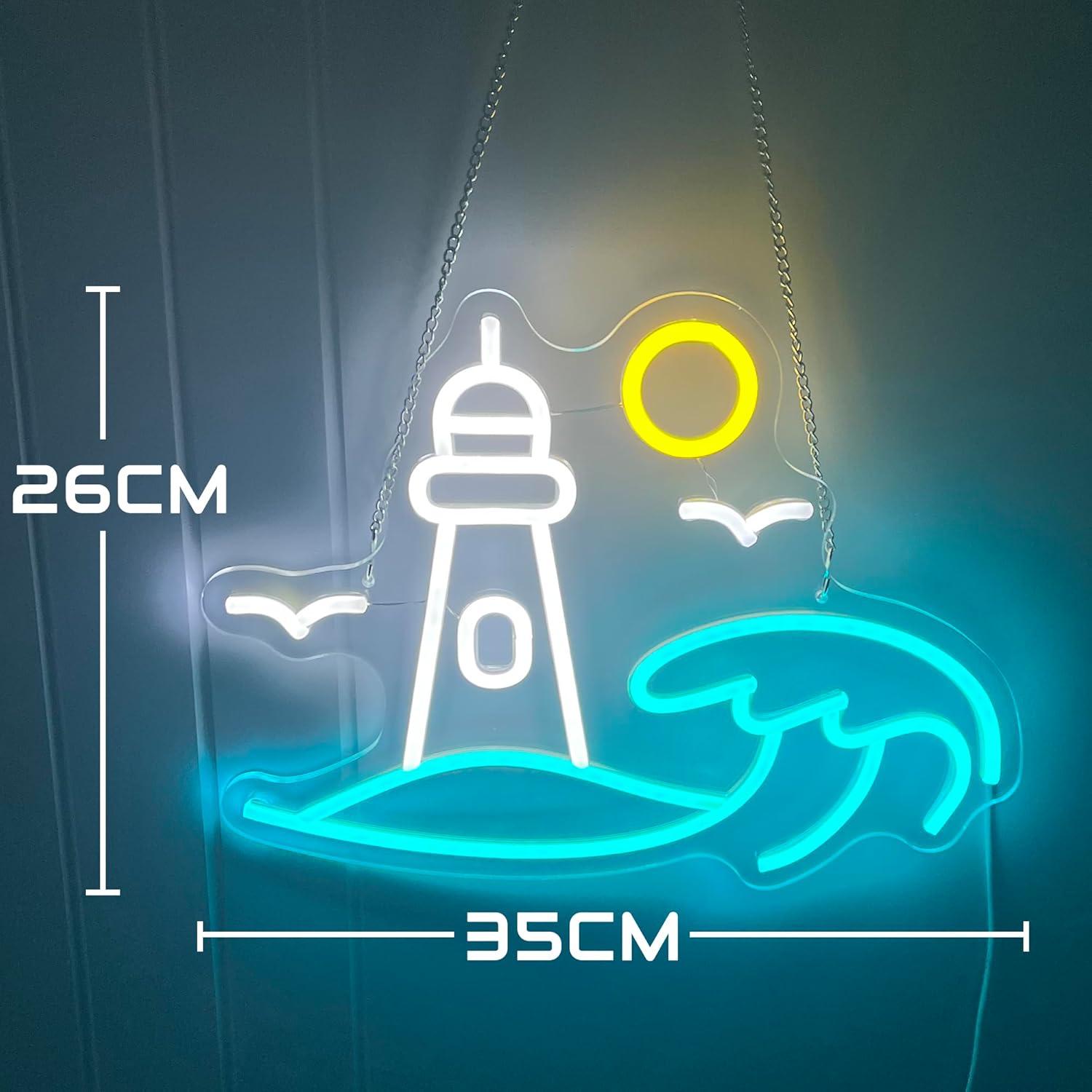Leuchtturm-Szene Neon-Schild S – Neon Sign Party Bewertung und Preis