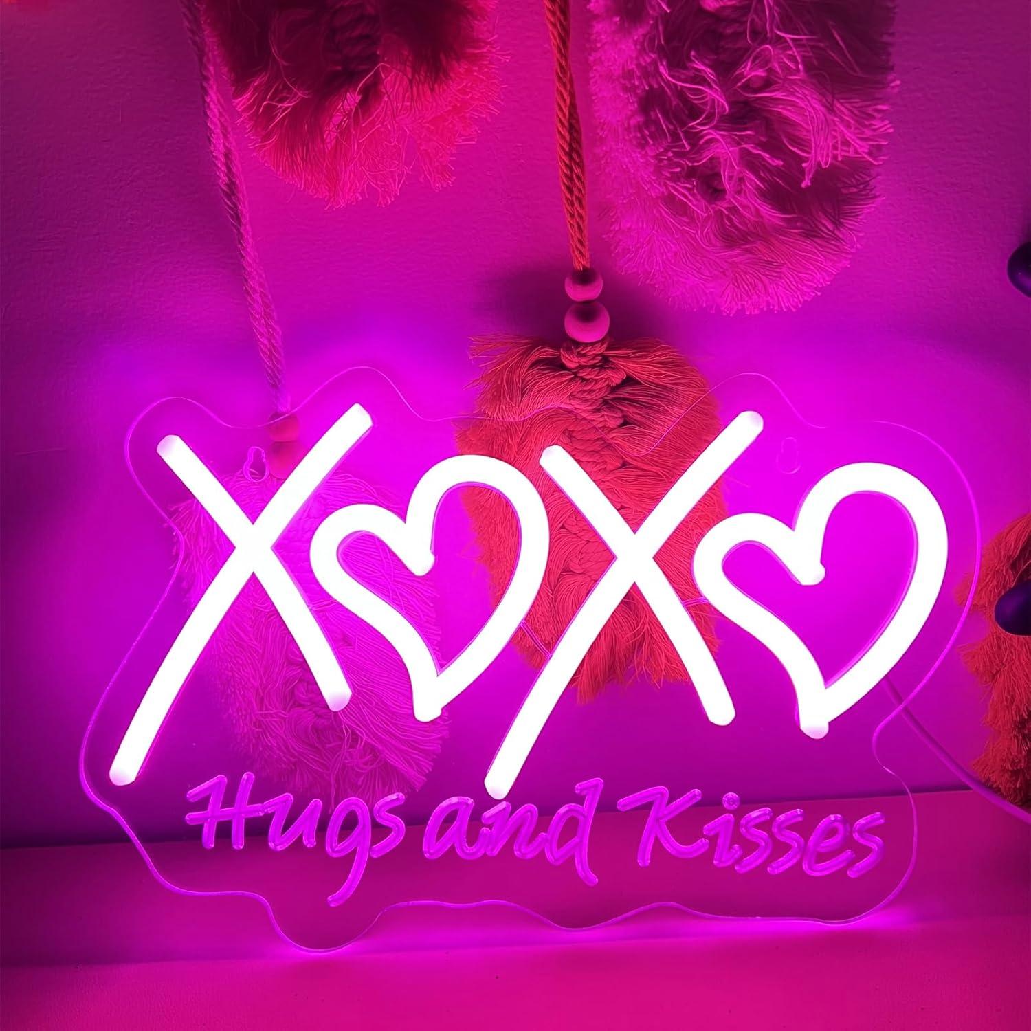 XOXO Neon-Schild „Hugs and Kis – Neon Sign Party Bewertung und Preis