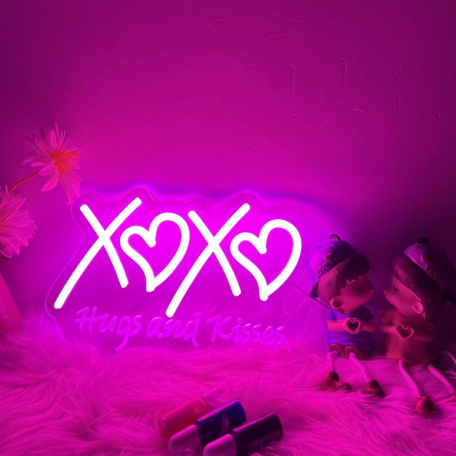 XOXO Neon-Schild „Hugs and Kis – Neon Sign Party Bewertung und Preis