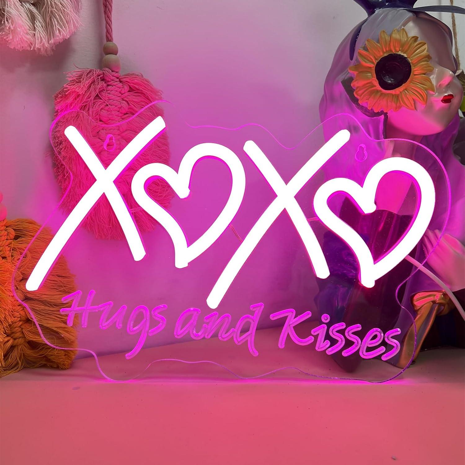 XOXO Neon-Schild „Hugs and Kis – Neon Sign Party Bewertung und Preis