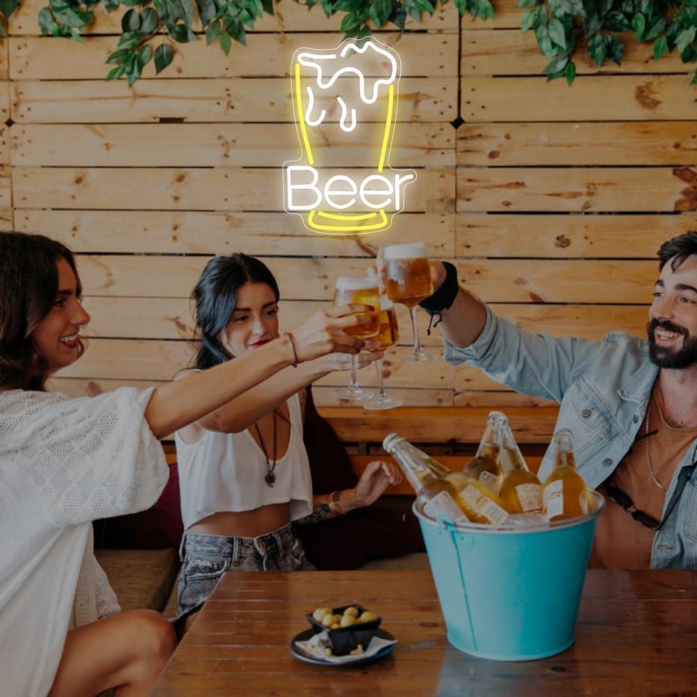 Bier-Neonschild USB-dimmbares  – Neon Sign Party Bewertung und Preis