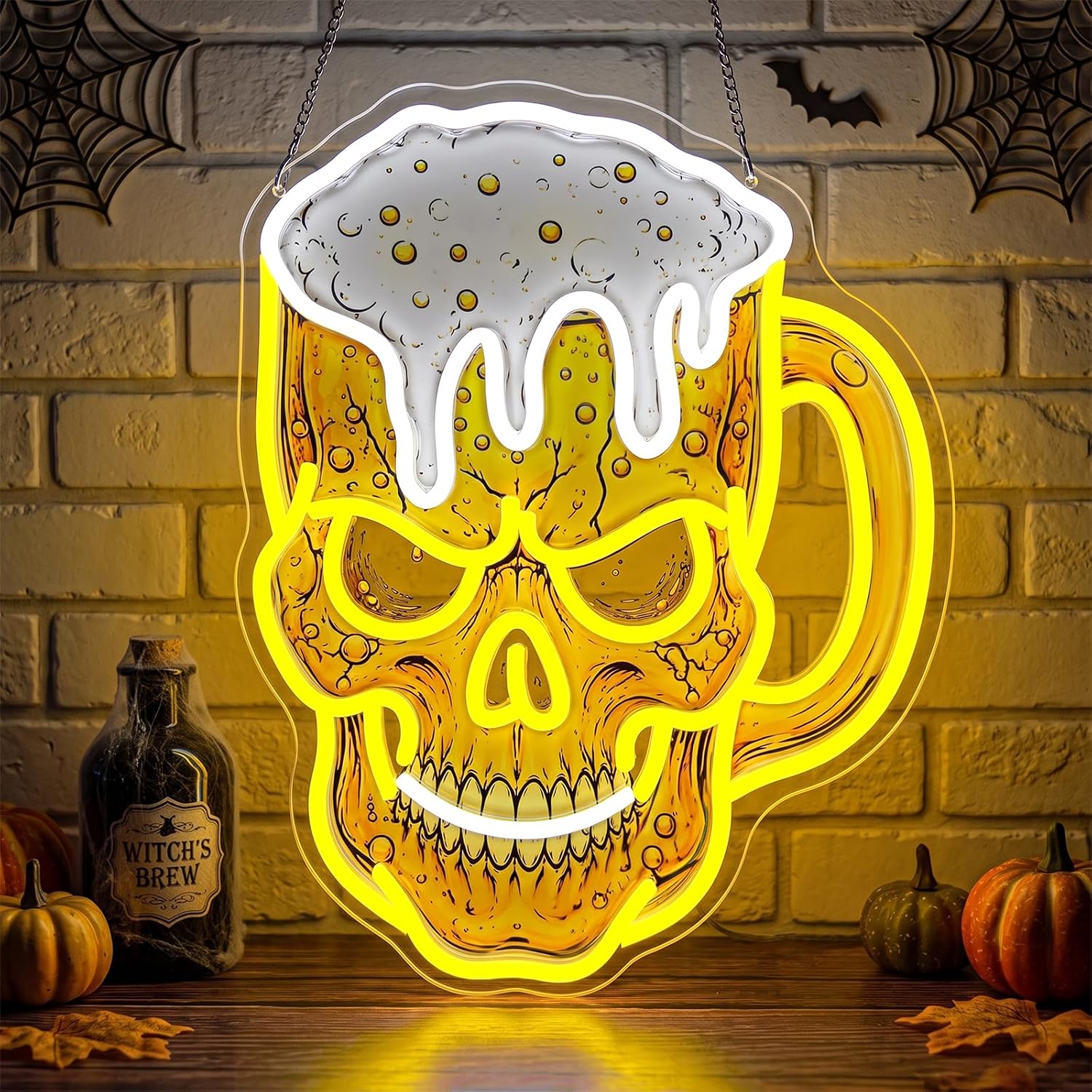 Neonschild „Skull Beer“, USB-L – Neon Sign Party Bewertung und Preis