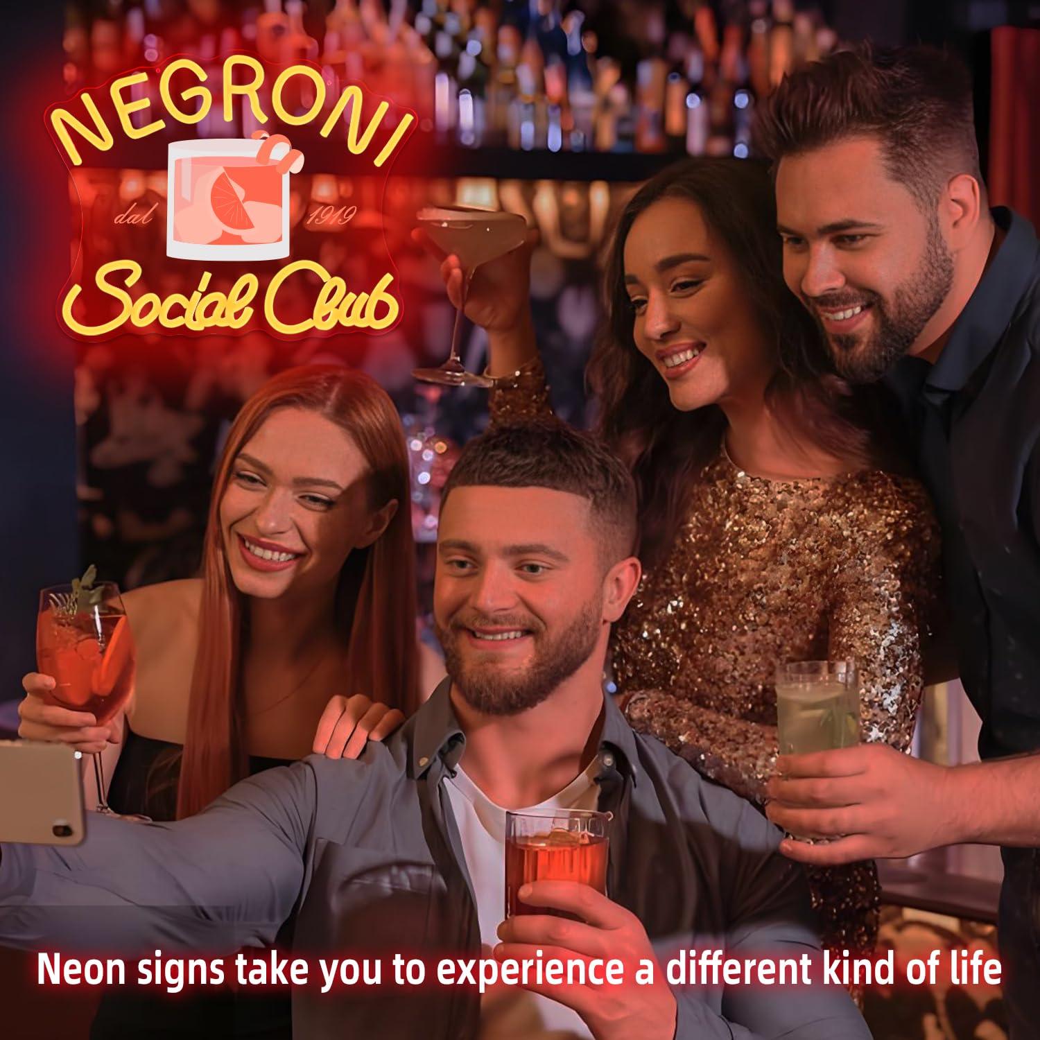 Negroni Social Club Neon-Schil – Neon Sign Party Bewertung und Preis