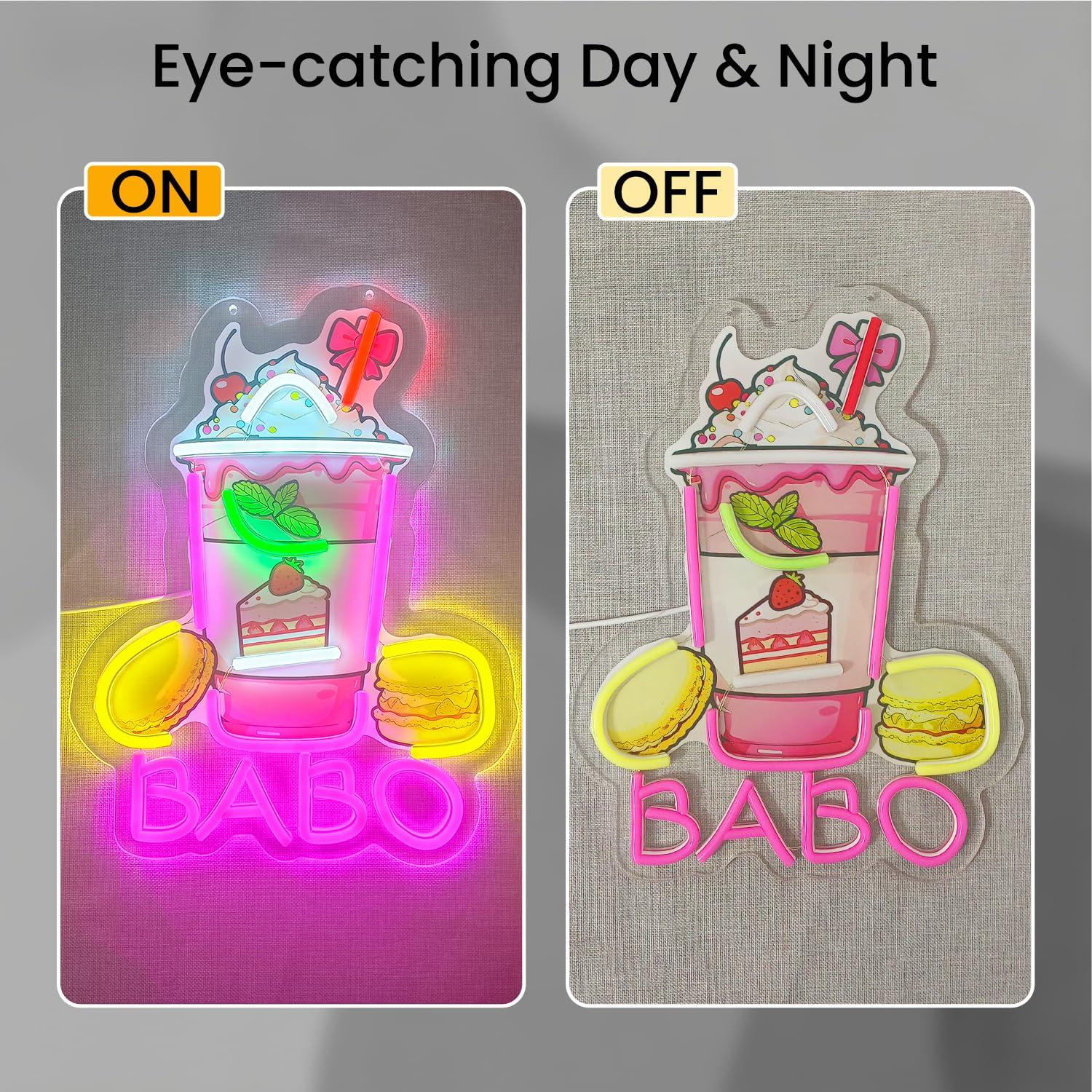 Boba Neon-Schild Leuchtende Bu – Neon Sign Party Bewertung und Preis