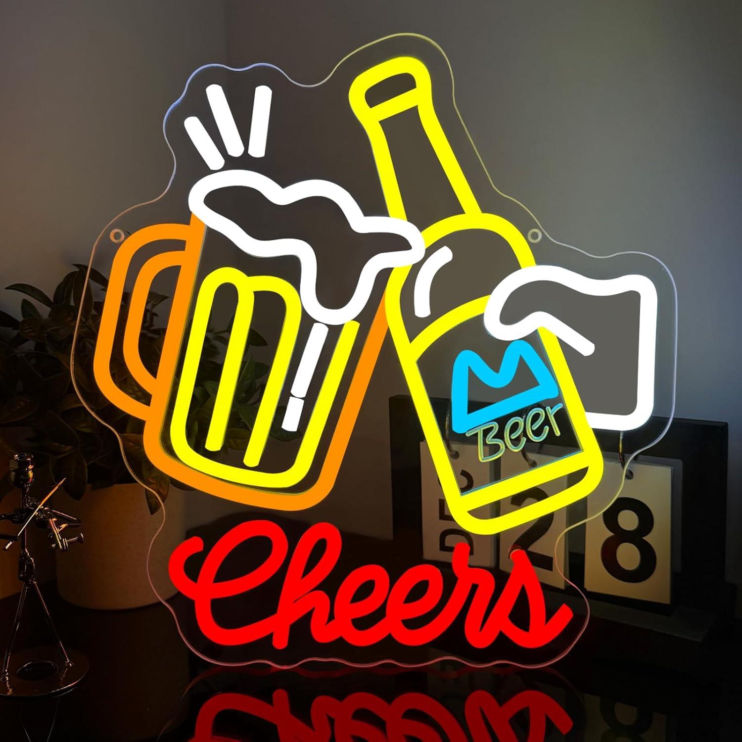 Cheers Bier Neon-Schild, dimmb – Neon Sign Party Bewertung und Preis