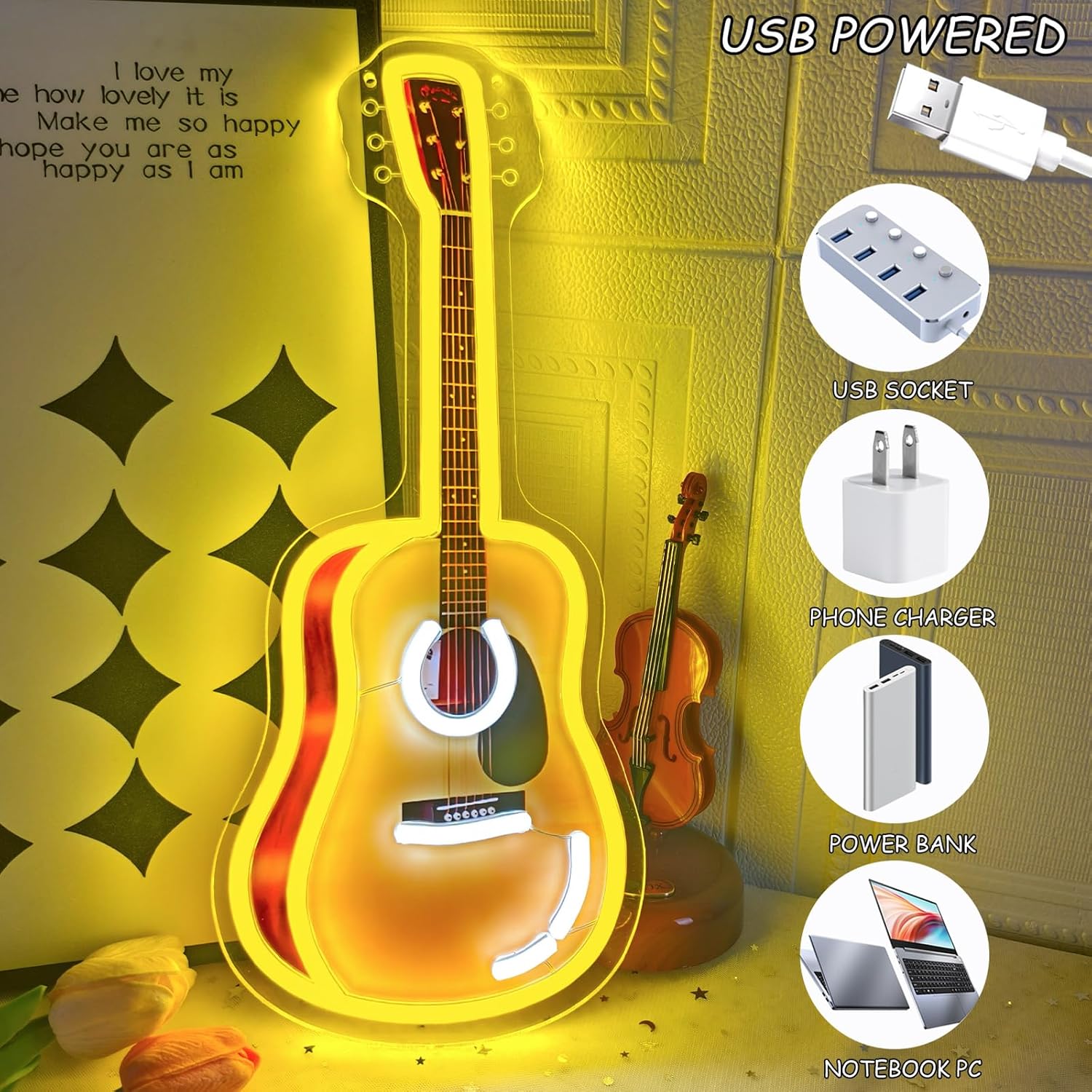 Akustische Gitarre LED-Neonsch – Neon Sign Party Bewertung und Preis